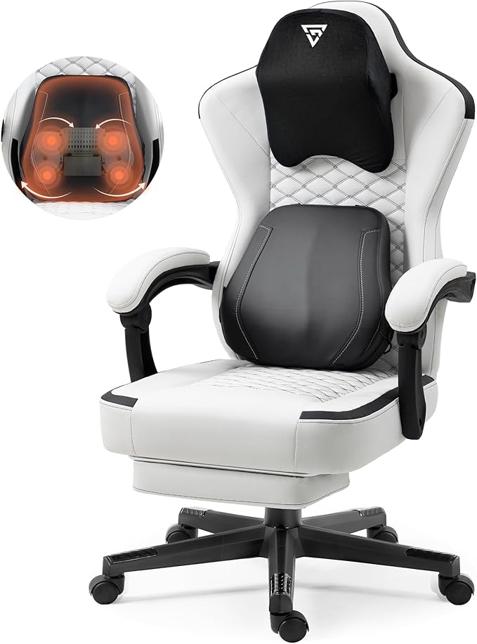Cat Ear Gaming Chair with Footrest