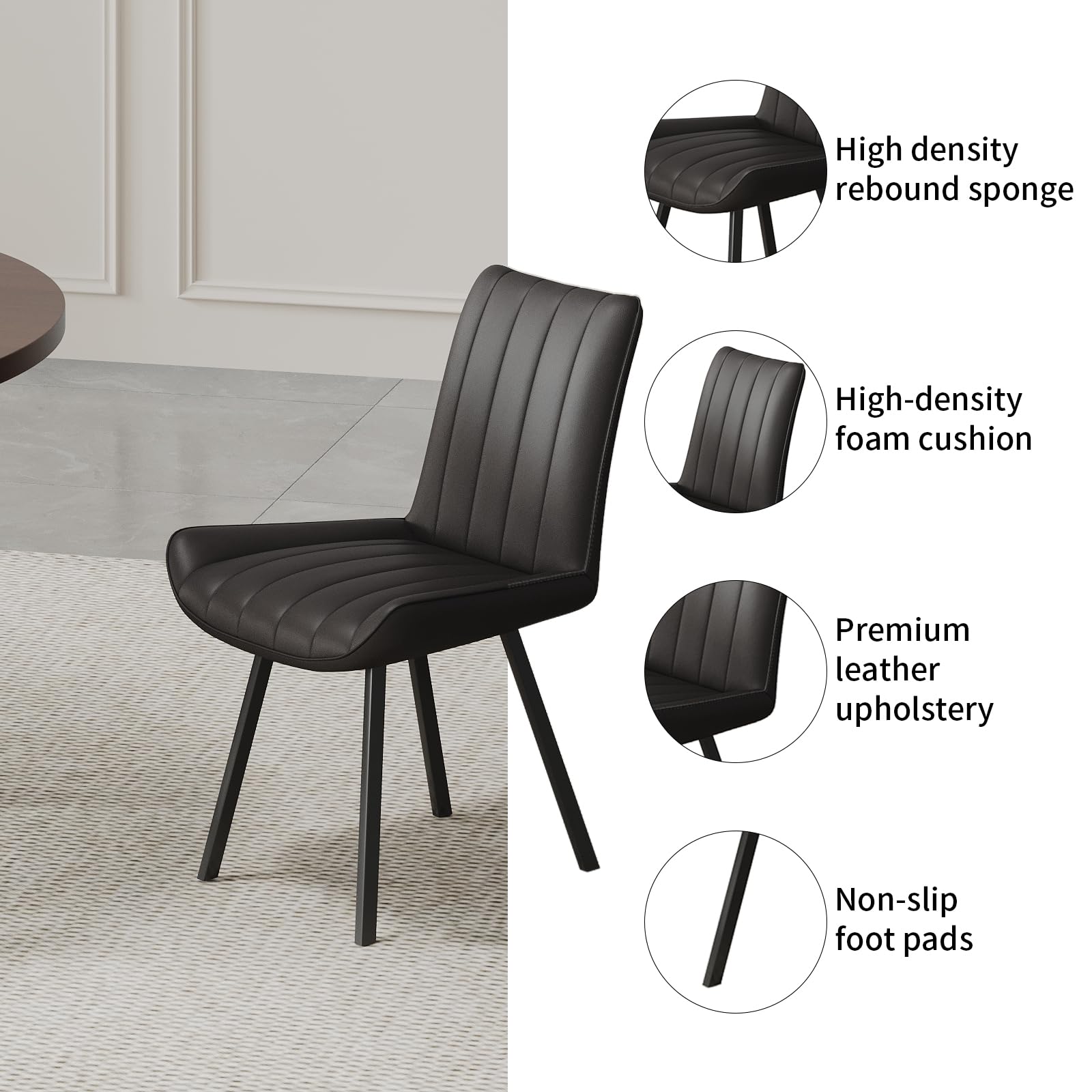 Round Dining Table Set for 4 with Chairs