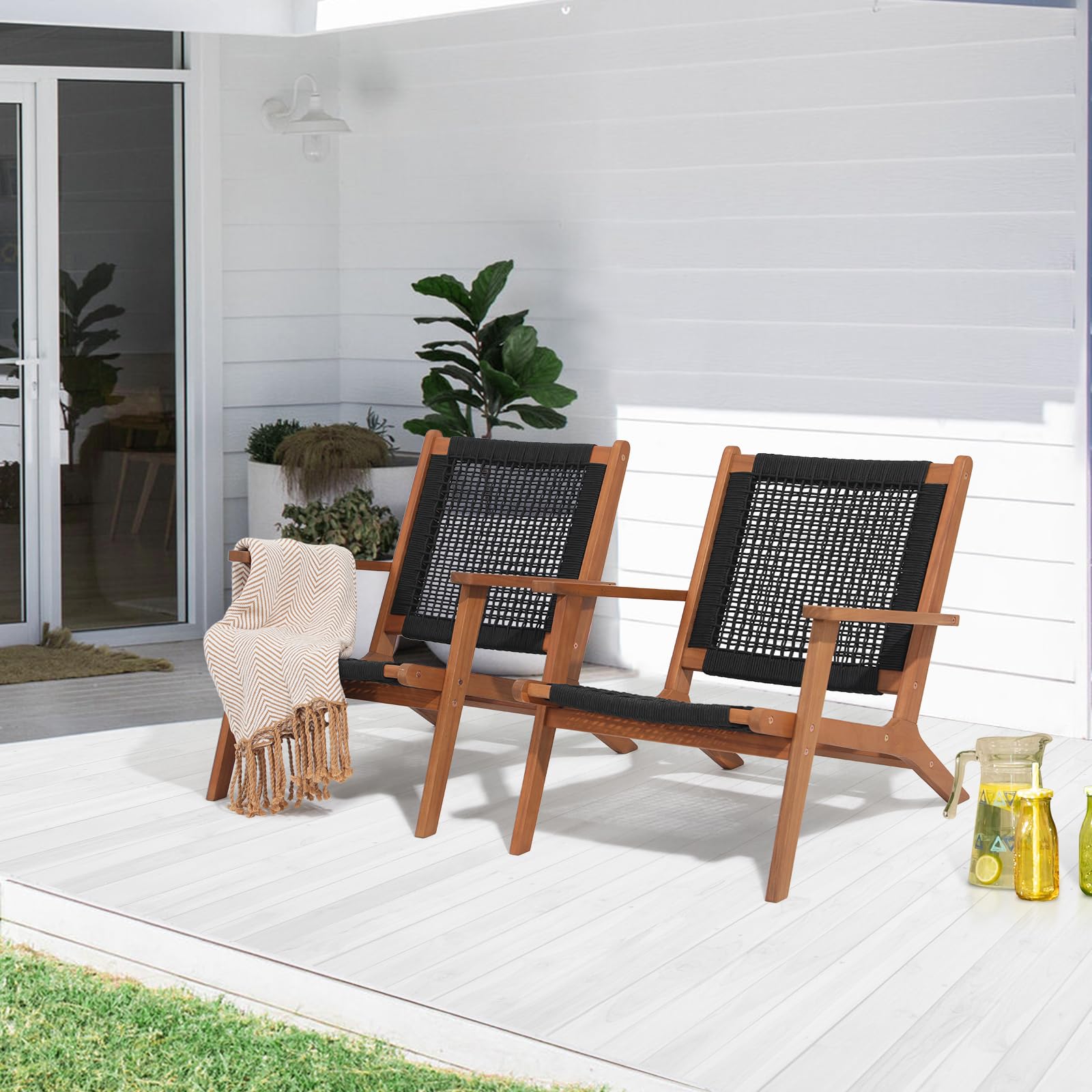 Mid-Century Modern Accent Armchair Set of 2