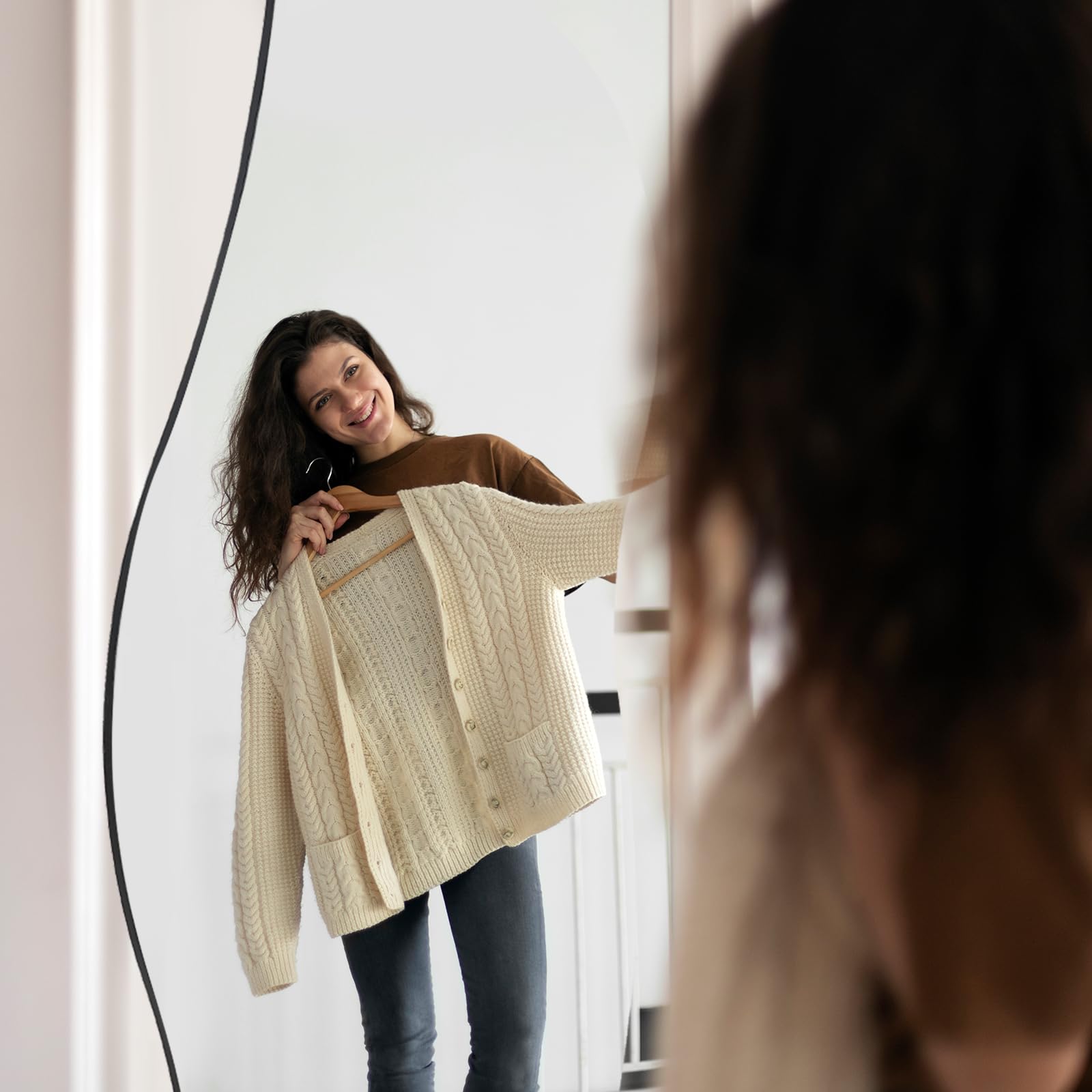 Full Length Irregular Wave Mirror 63x24