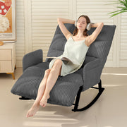 Oversized Rocking Chair with Adjustable Backrest and Footrest