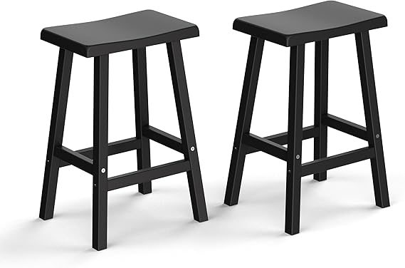 Waterproof Resin Bar Stools Set of 2