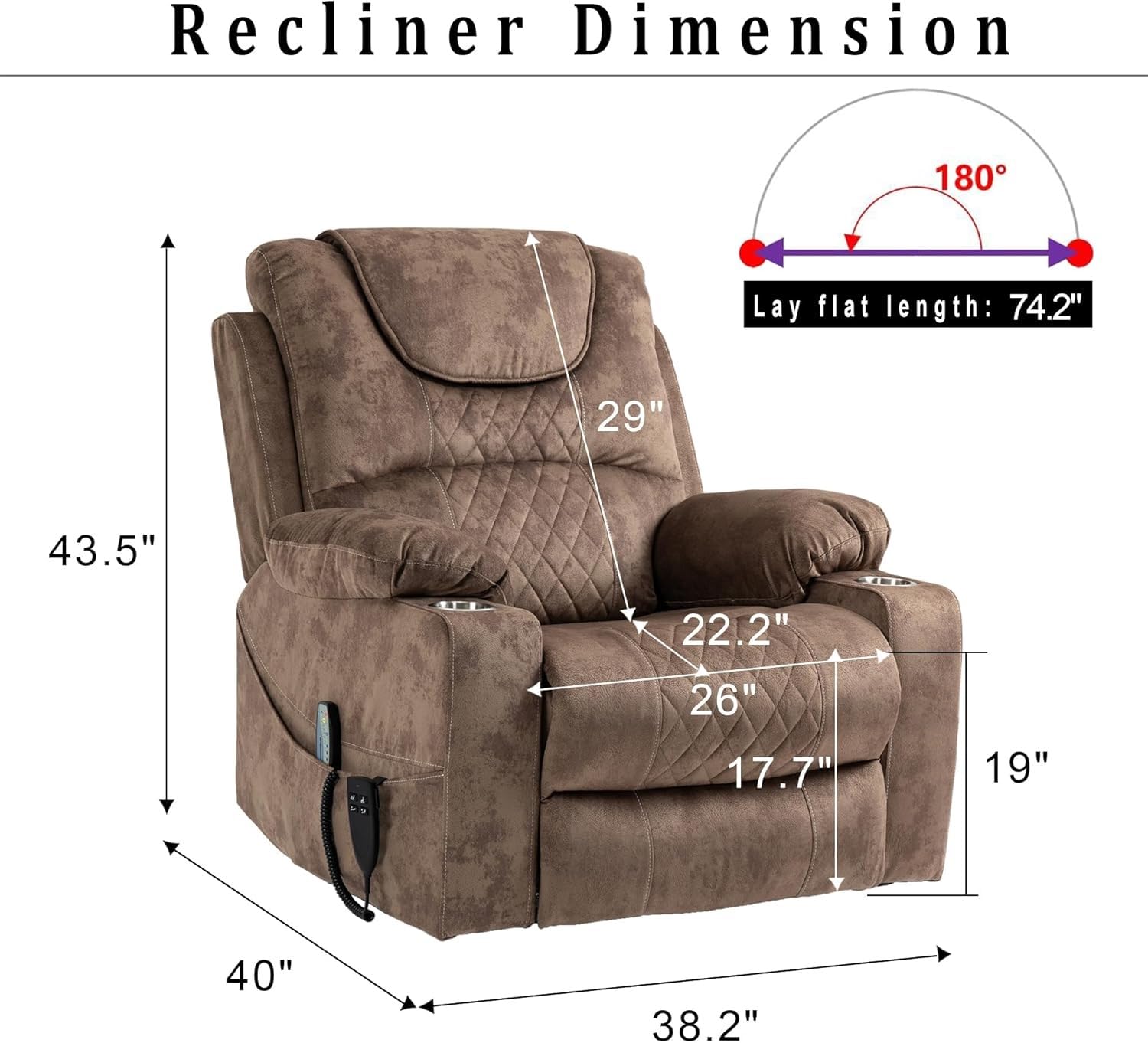 Power Lift Recliner Chair with Heat and Massage