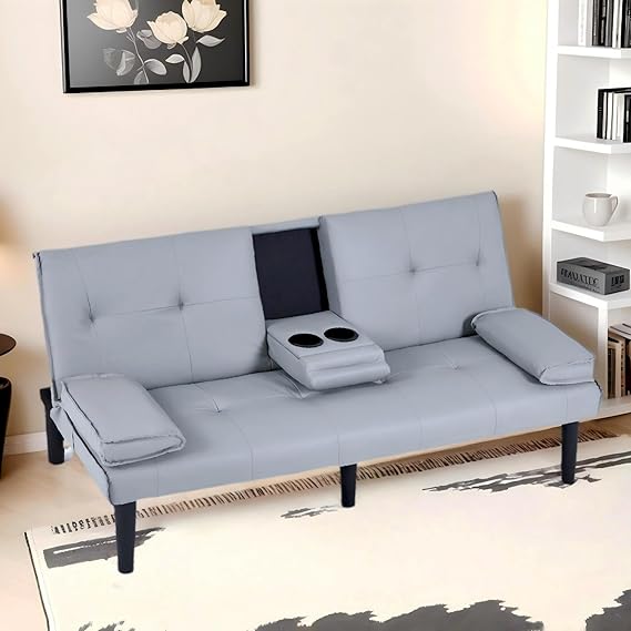 67" Modern Futon Sofa Bed Convertible Sleeper