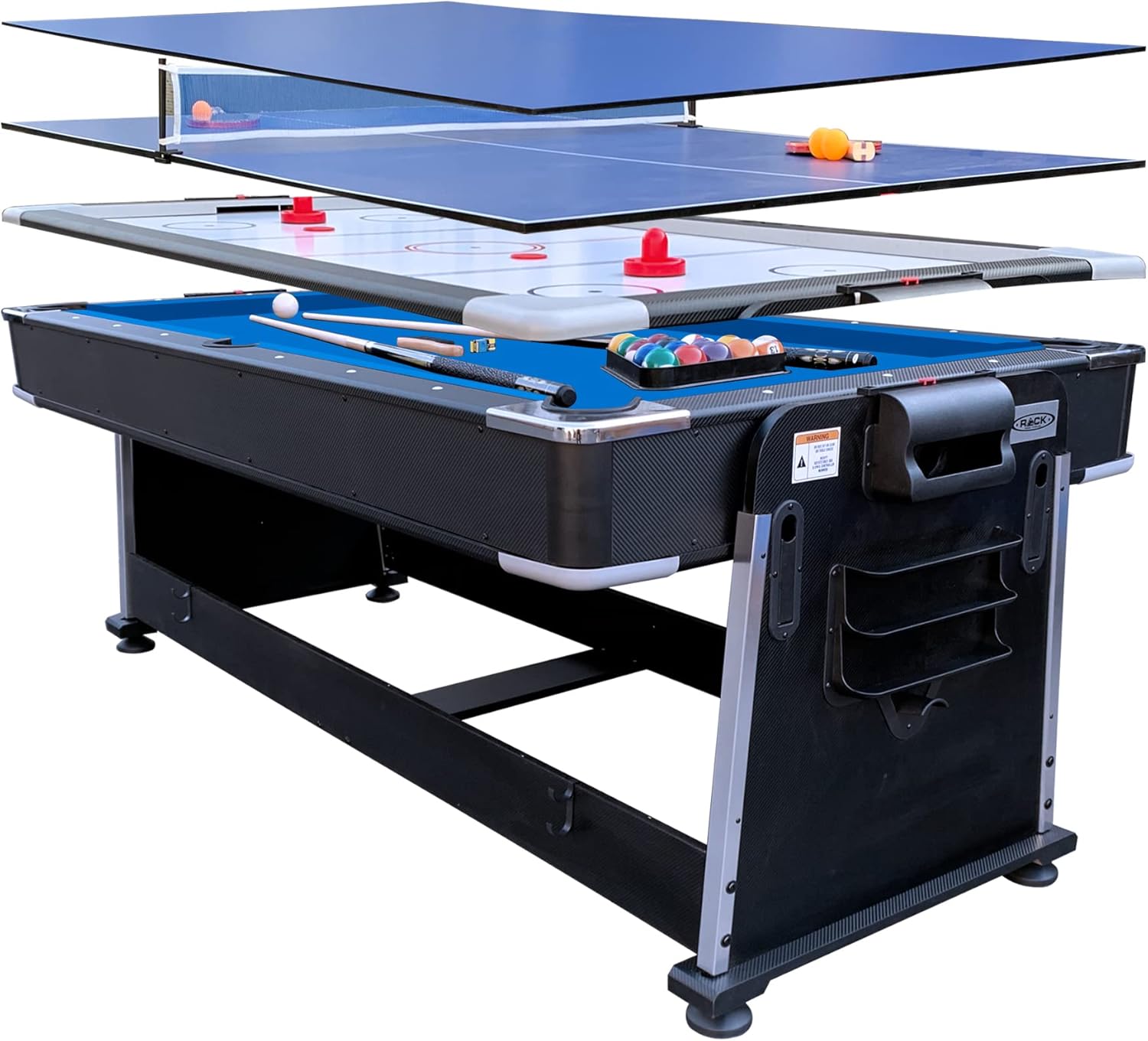 7-Foot 3-in-1 Multi-Game Swivel Table