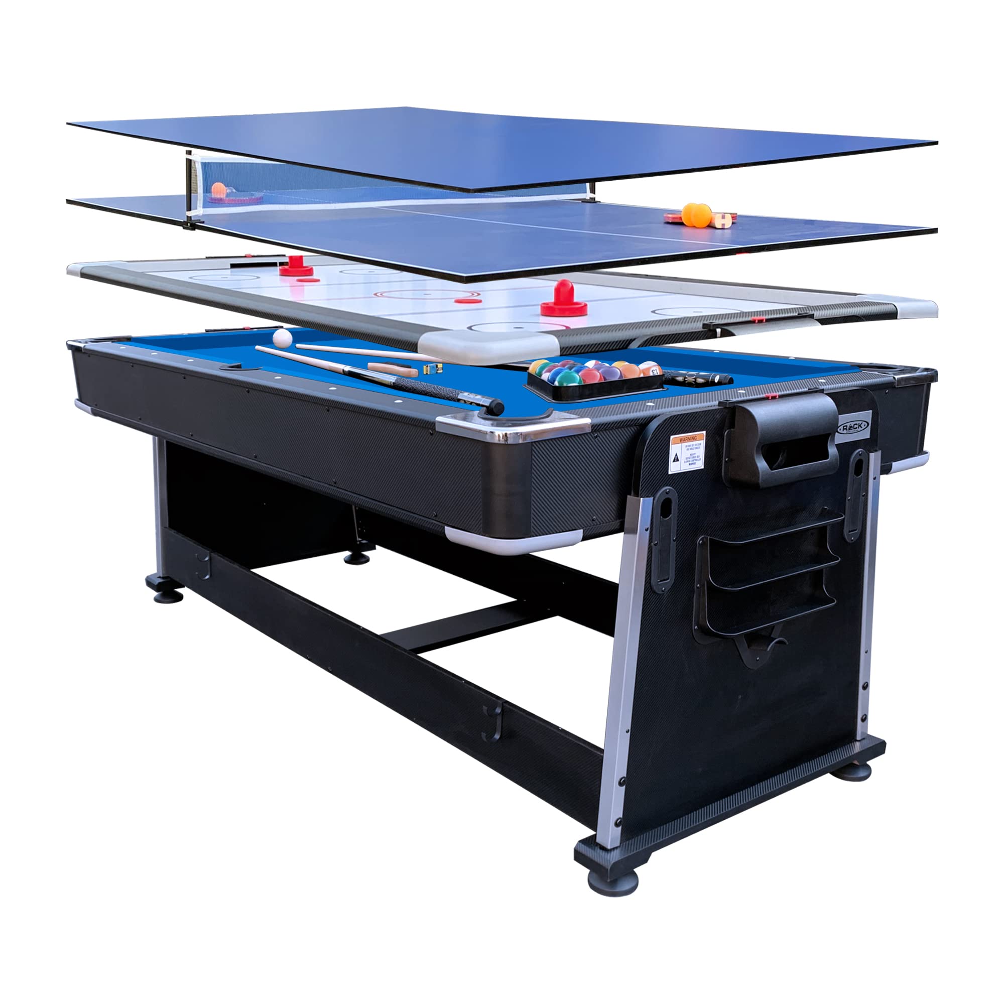 7-Foot 3-in-1 Multi-Game Swivel Table
