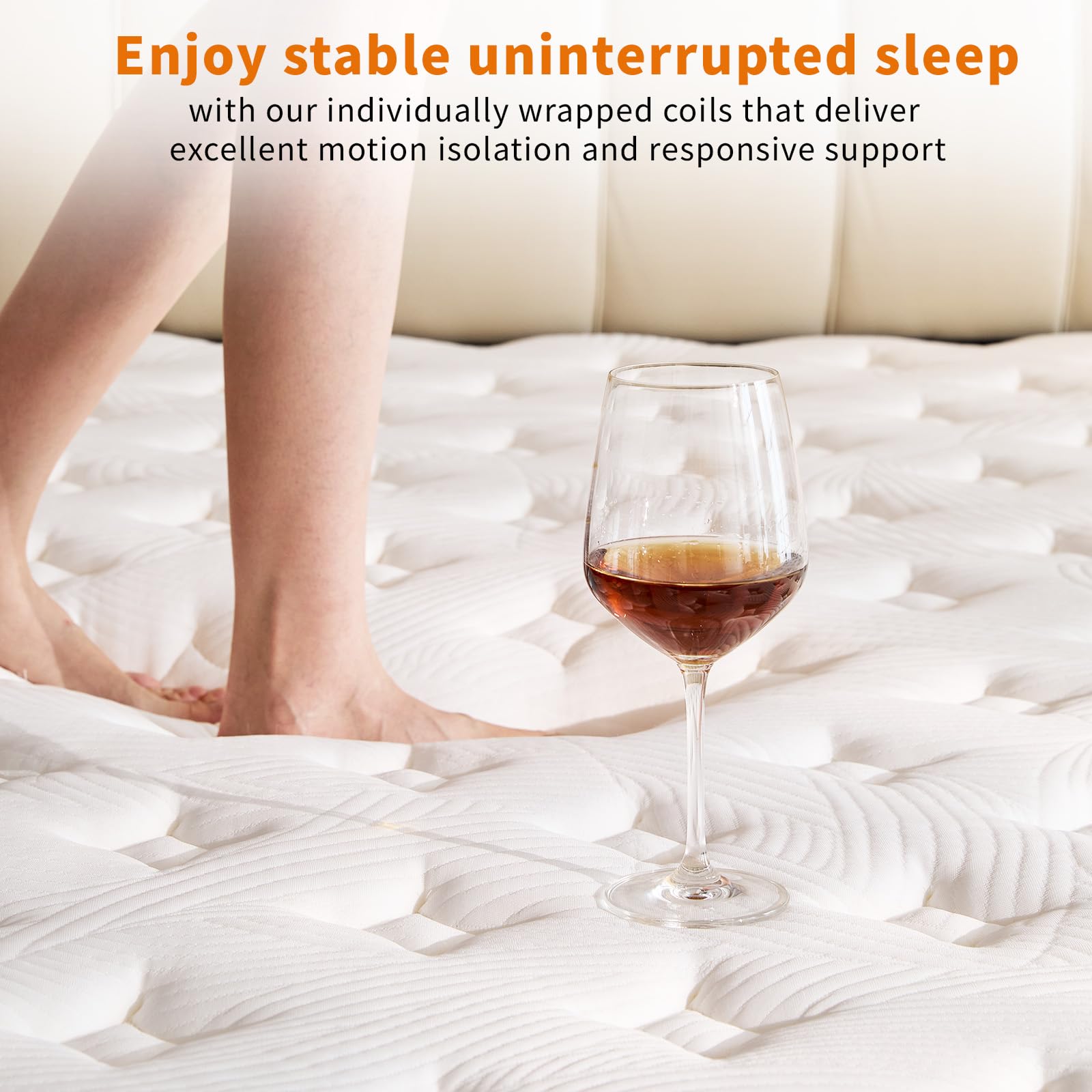 12 Inch Hybrid Memory Foam Mattress - Medium Firm Queen