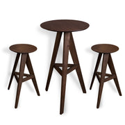Round Walnut Bar Table