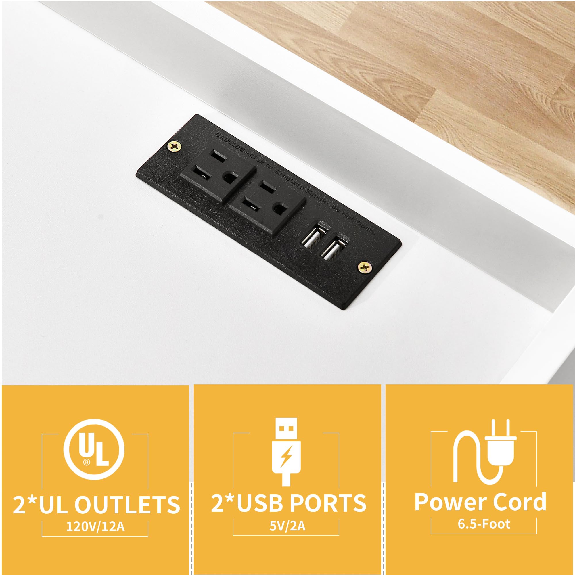 2 Drawer Lateral File Cabinet with Charging Station