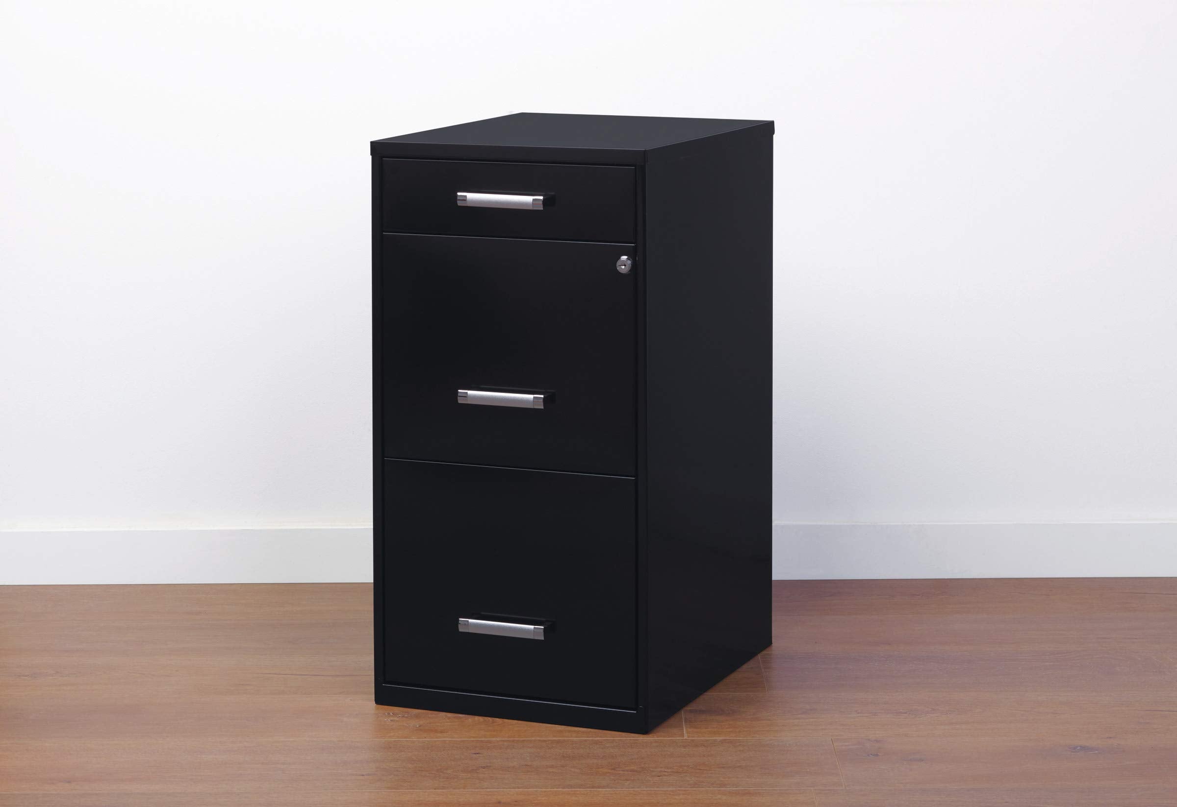 3-Drawer Metal File Cabinet with Lock