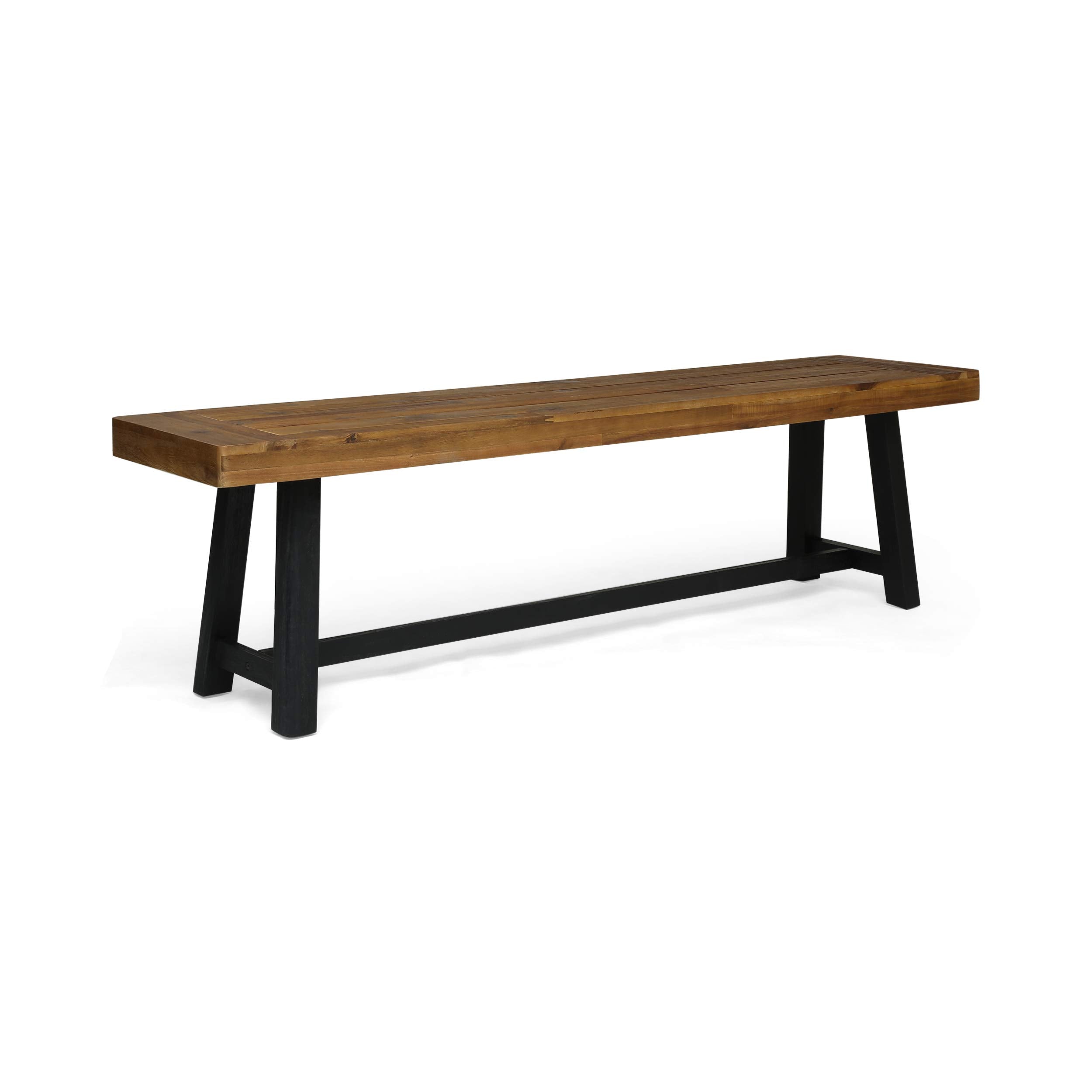 Outdoor Acacia Wood Bench - Sandblast Teak Finish