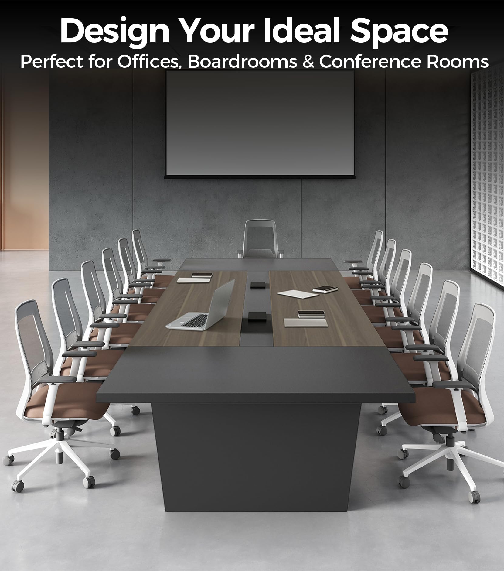 10FT Conference Table with Cable Management