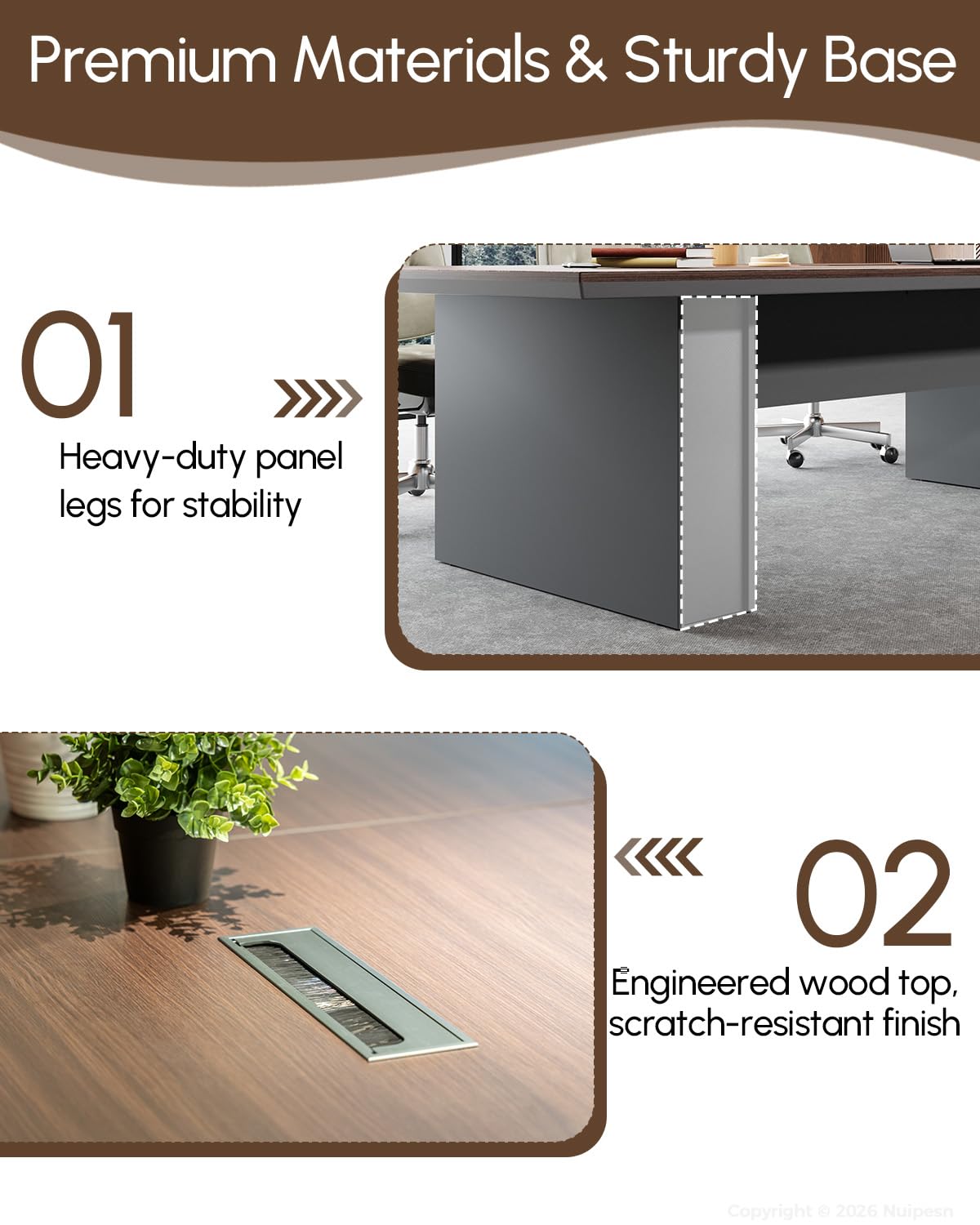 95" Conference Table for 8-10 People