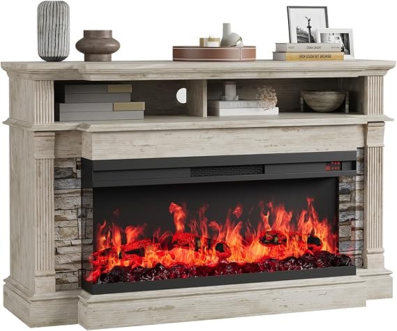 Fireplace TV Stand for TVs up to 65 Inches with Electric Fireplace