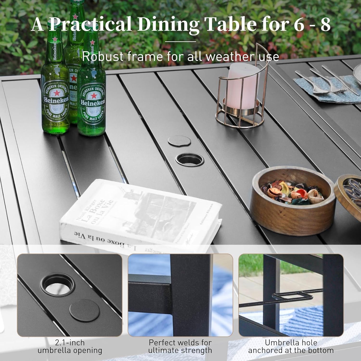 9-Piece Patio Dining Set for 8
