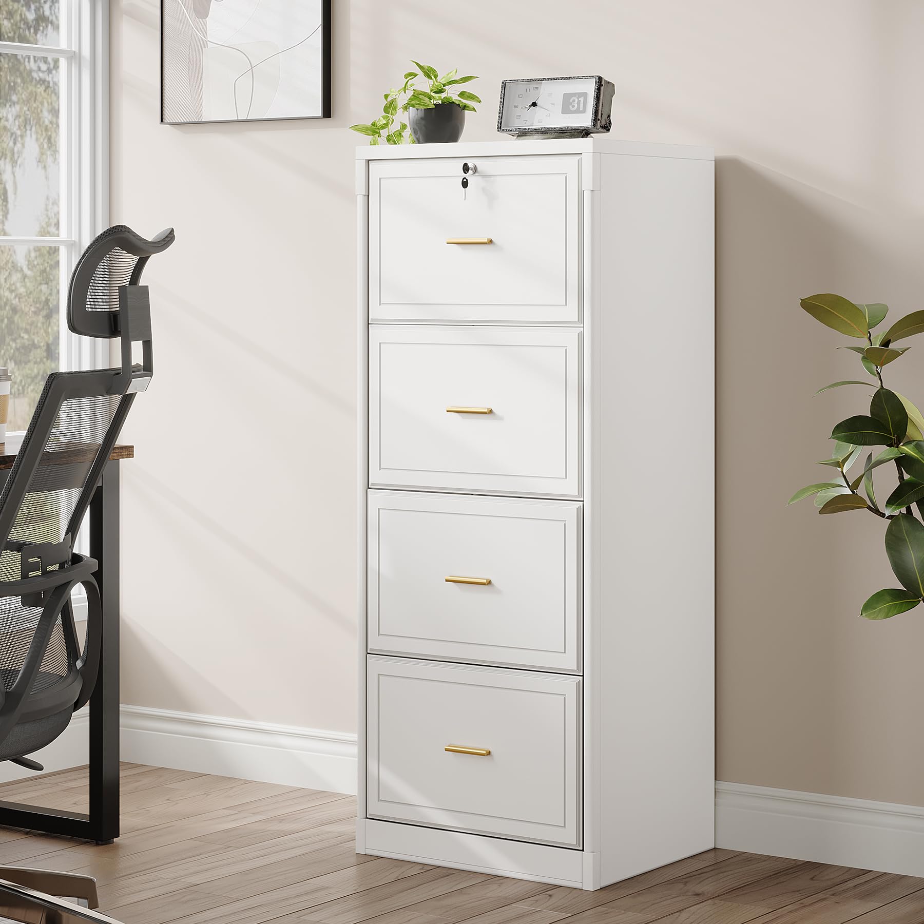 4-Drawer Lockable File Cabinet