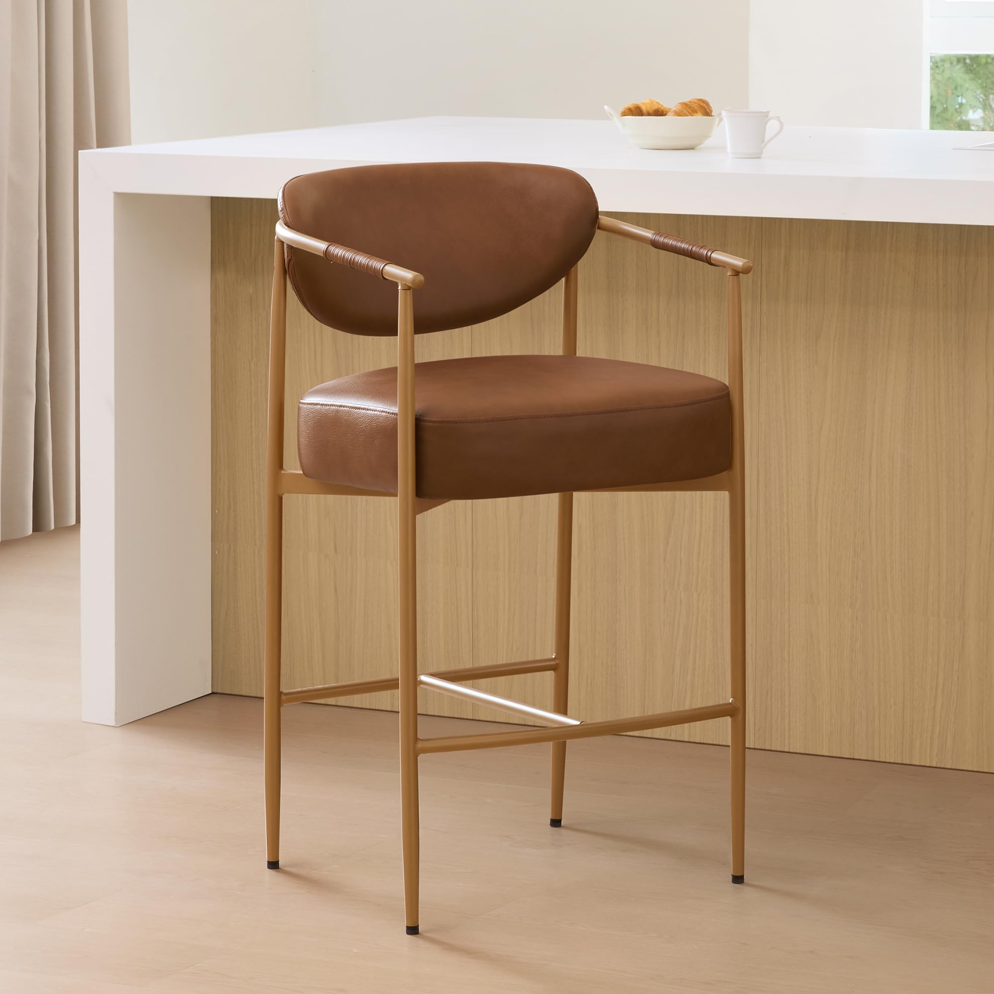 Counter Height Bar Stools Set of 2 with Arms