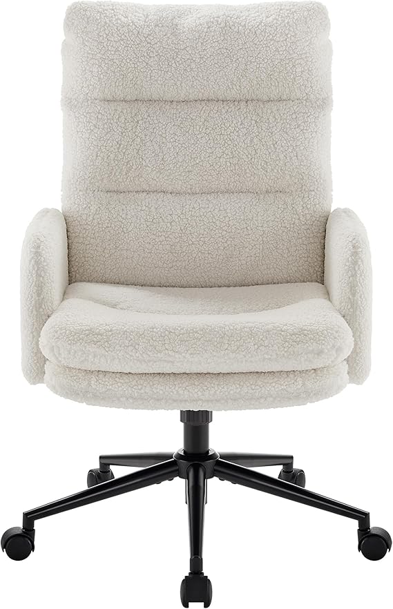 High-Back Upholstered Office Chair with Adjustable Armrests
