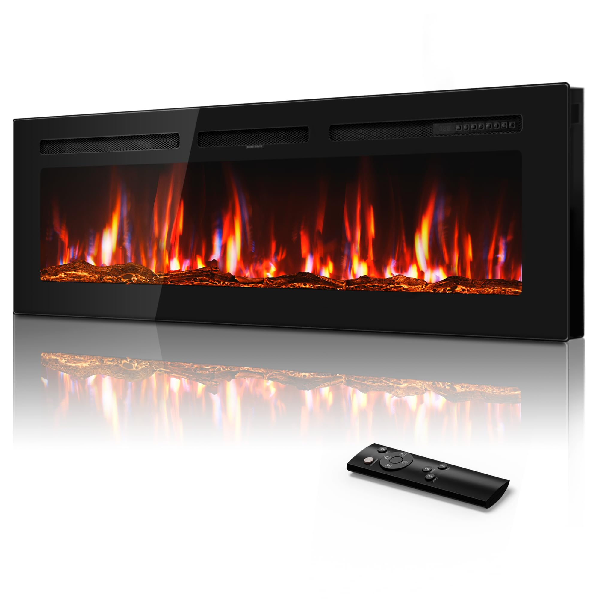 60 Inch Electric Fireplace Recessed Wall Mount