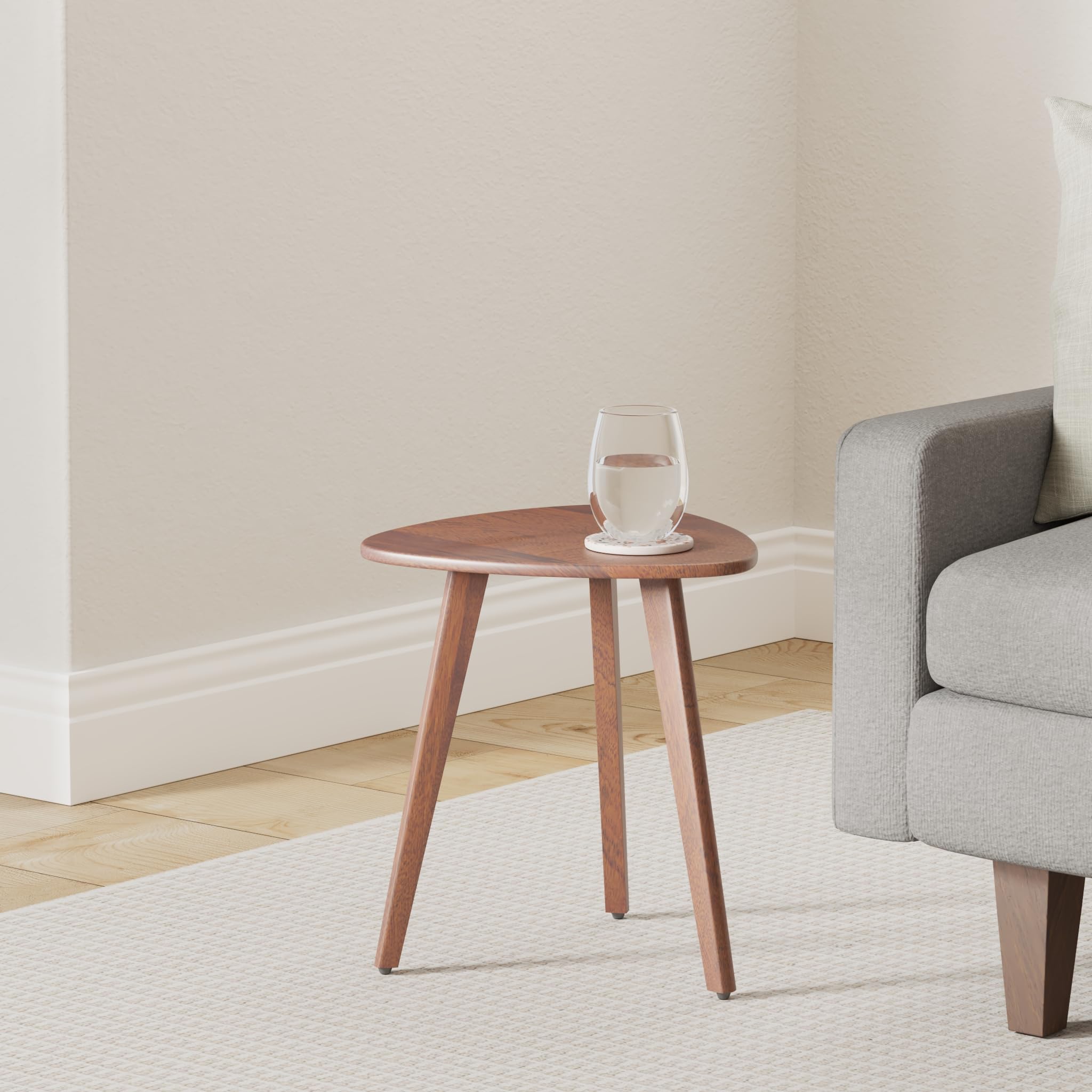 Tri Pin Side Table - Handmade Mango Wood End Table