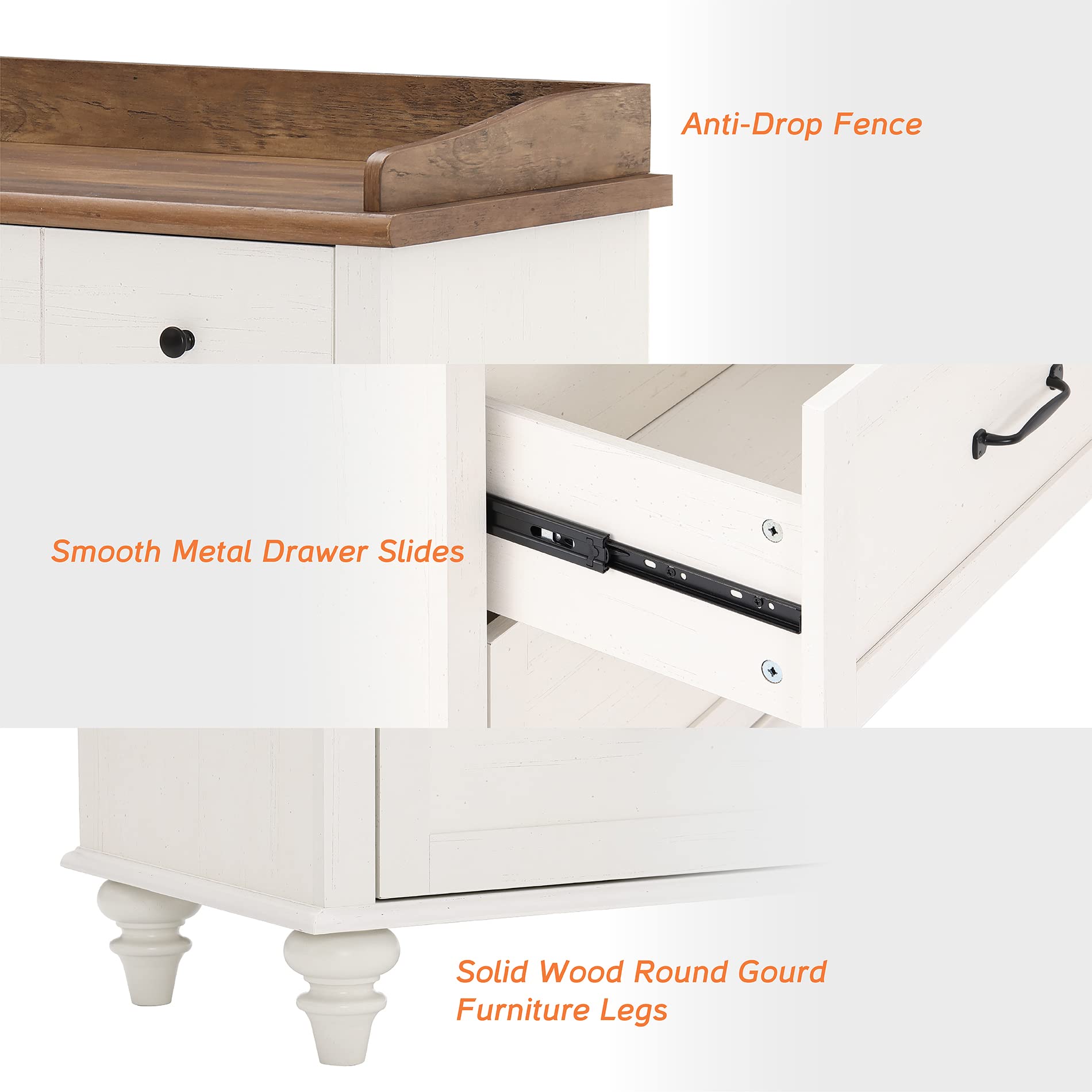 Bedroom Dresser Set of 2 with Drawers