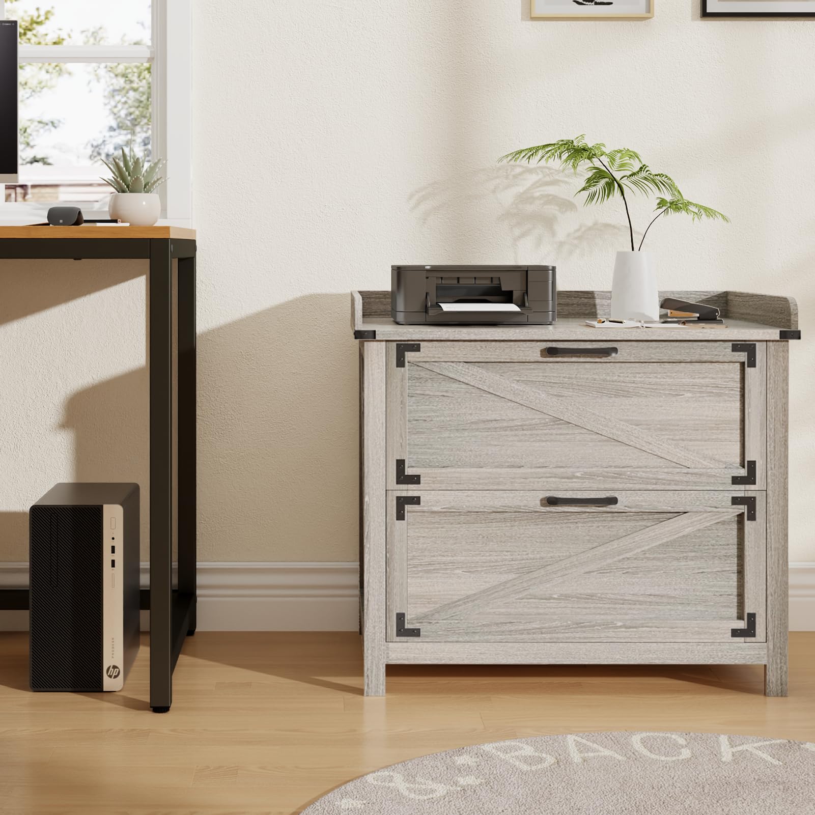 2 Drawer File Cabinet with Lock