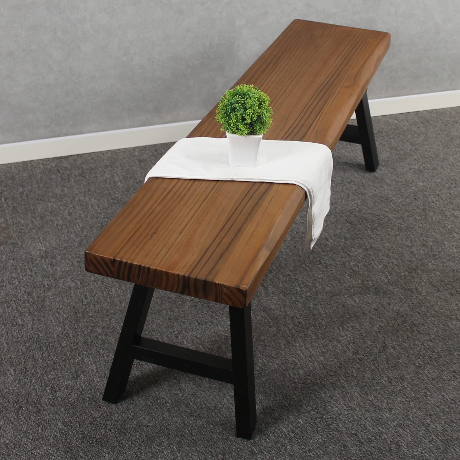 Outdoor Solid Wood Bench 48 Inch