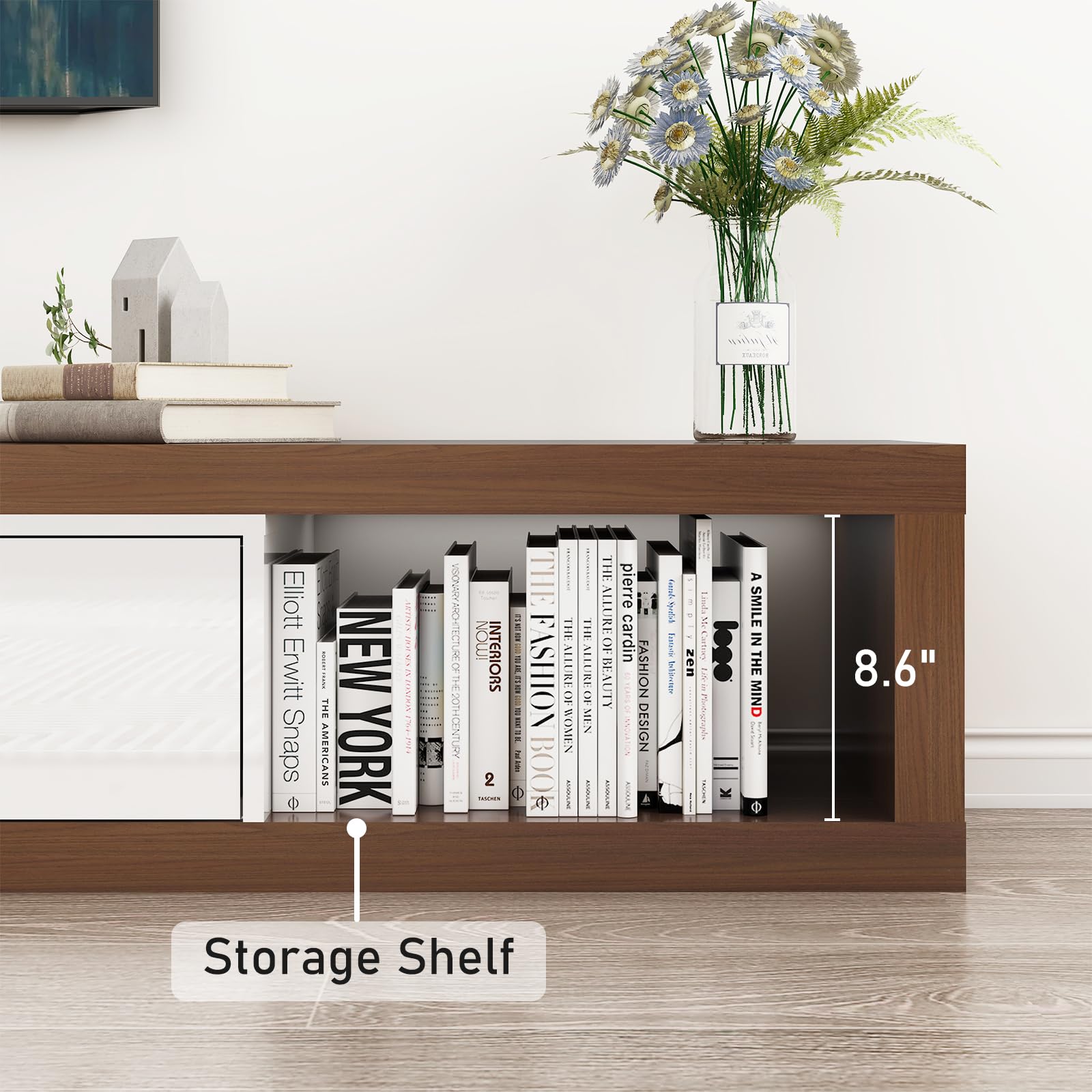 Extendable TV Stand with 3 Drawers for 82-120 Inch TV