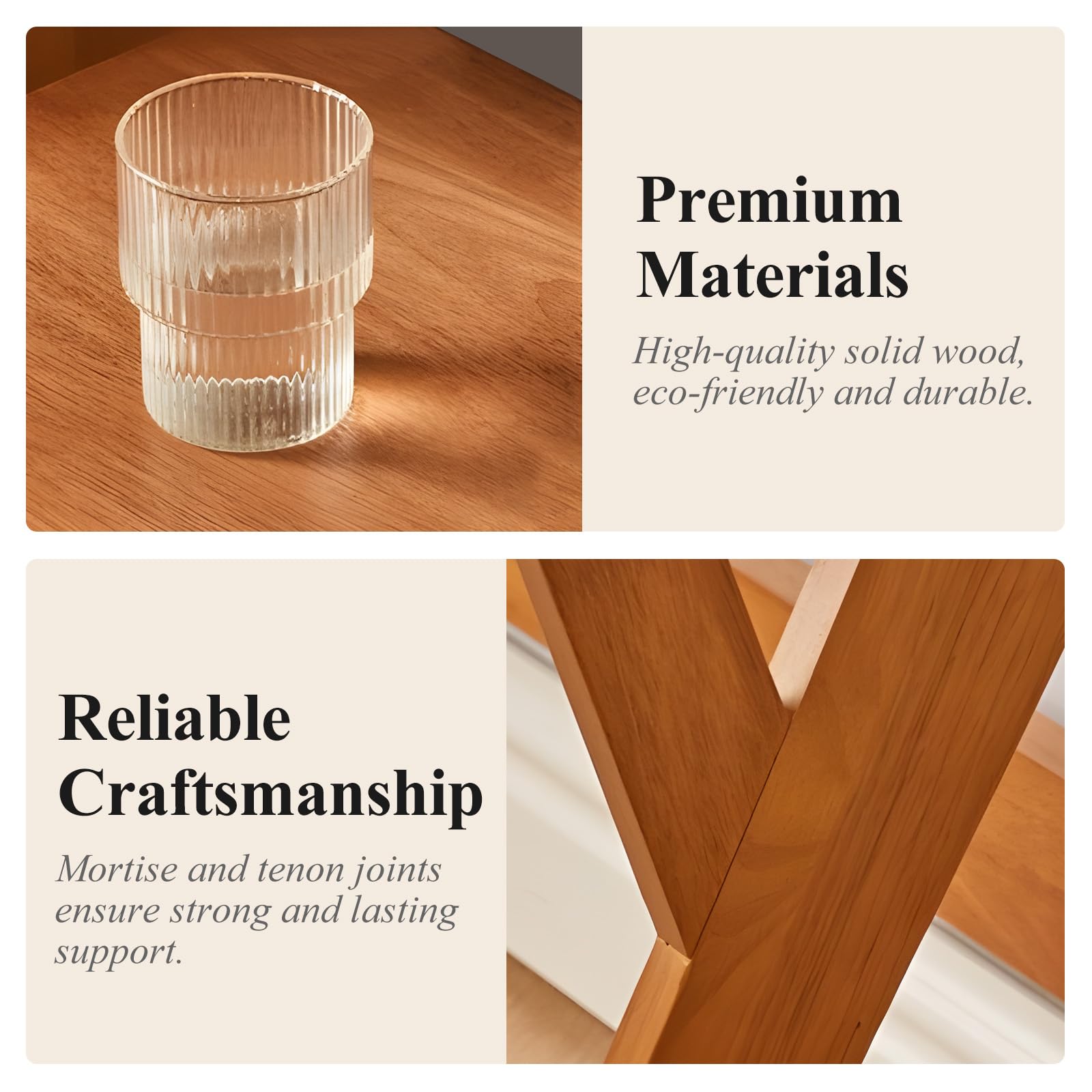 Mid Century Modern Solid Wood Writing Desk