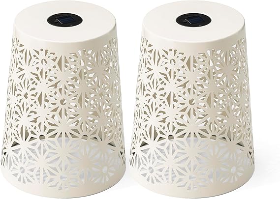 Solar Outdoor Side Table Set of 2