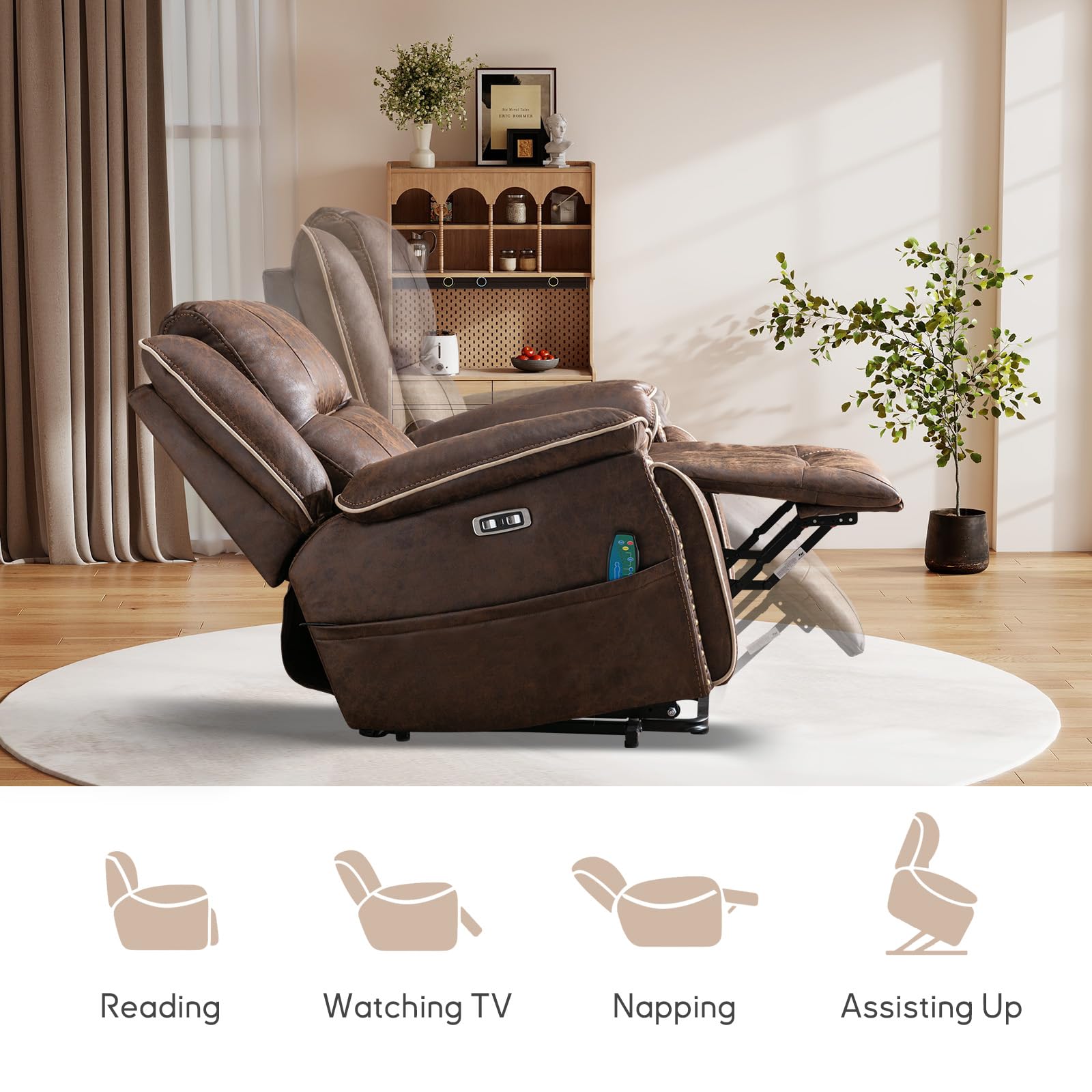 Power Lift Recliner Chair with Massage and Heat