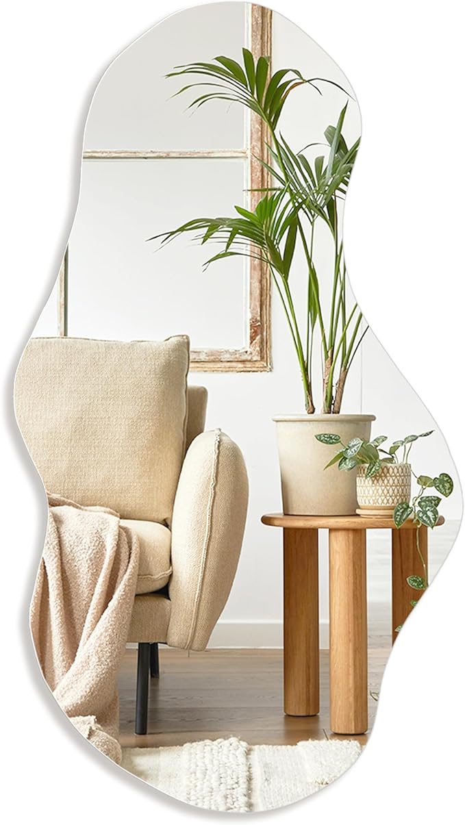 Irregular Cloud Wall Mirror 43x24 Asymmetrical Decorative Modern