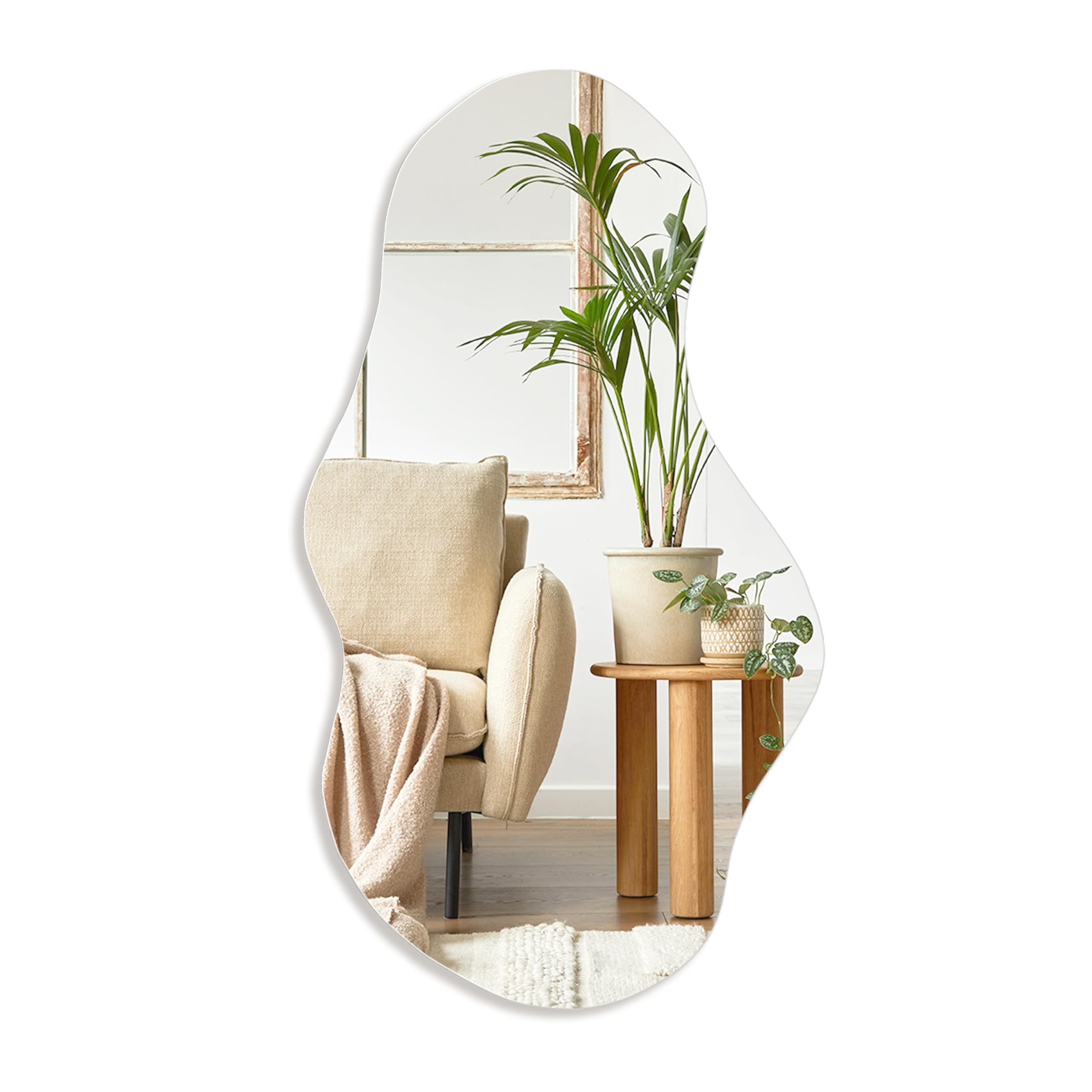 Irregular Cloud Wall Mirror 43x24 Asymmetrical Decorative Modern