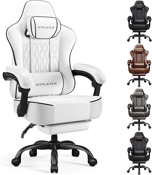 Big and Tall Gaming Chair with Footrest