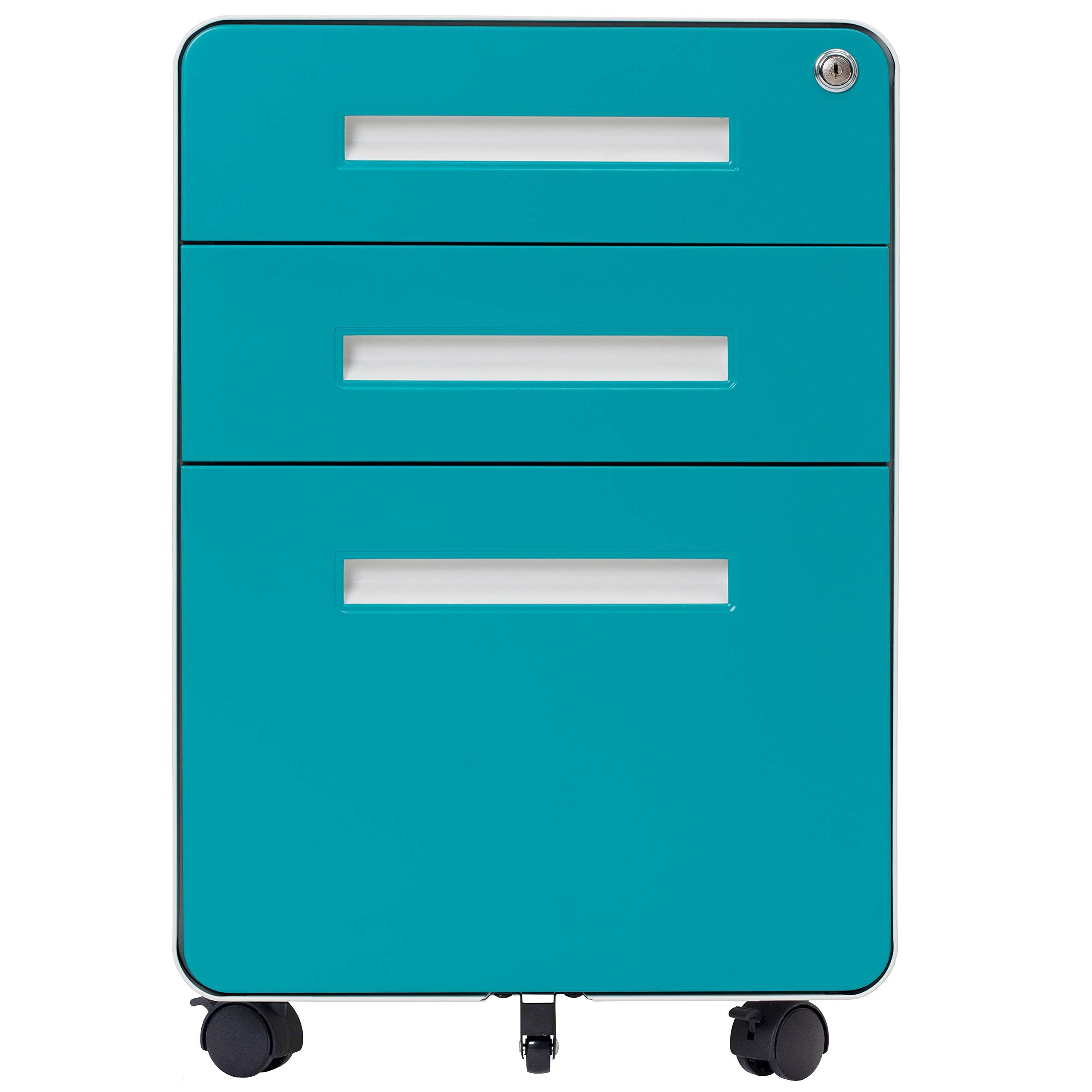 3 Drawer Mobile File Cabinet with Lock