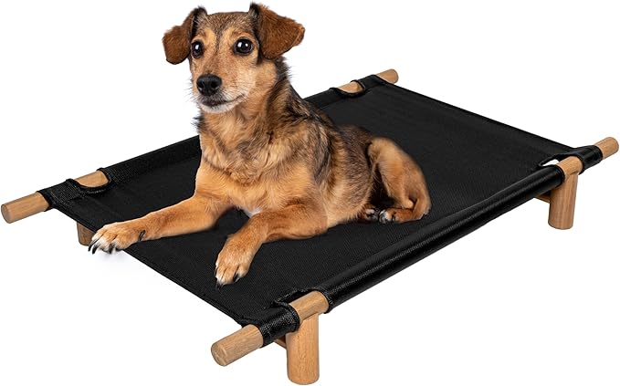 Chester 32" Elevated Outdoor Dog Bed with Wood Frame
