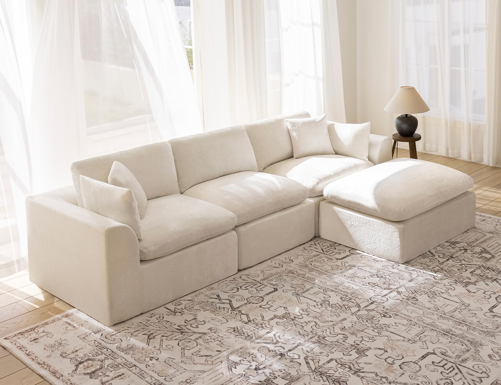 115" Modular Sectional Sofa L-Shape Cloud Couch