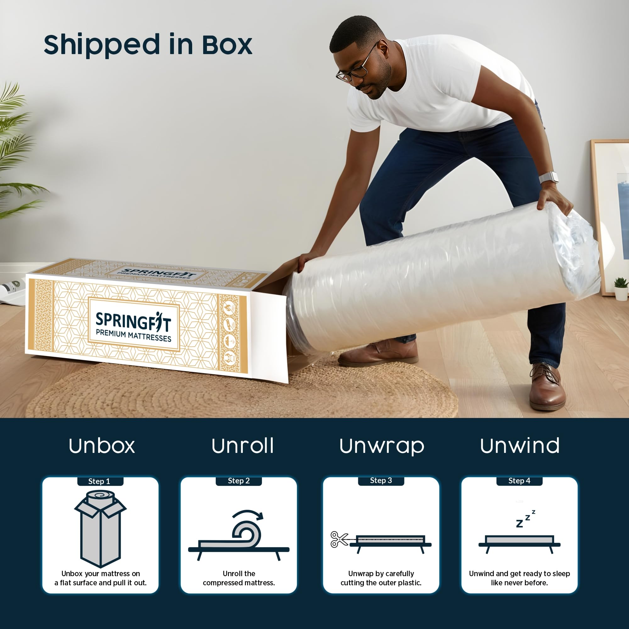Hybrid Pocket Spring Mattress 10 Inch Medium Firm Full