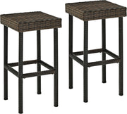Palm Harbor Wicker Outdoor Bar Stools Set of 2