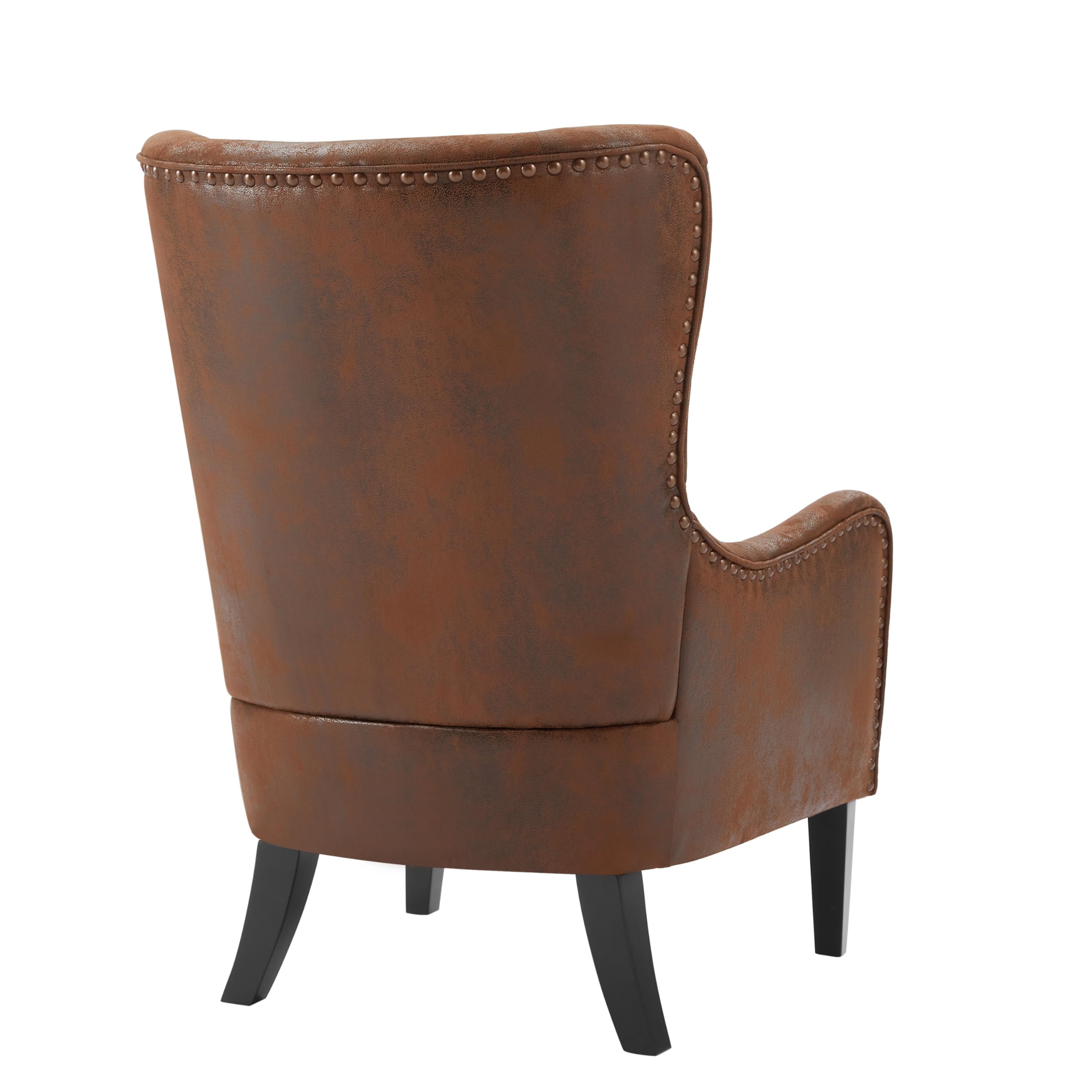 Mid-Century Modern Wingback Accent Chairs Set of 2