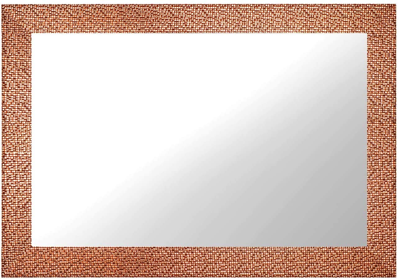 38" x 26" Gold Framed Rectangular Wall Mirror