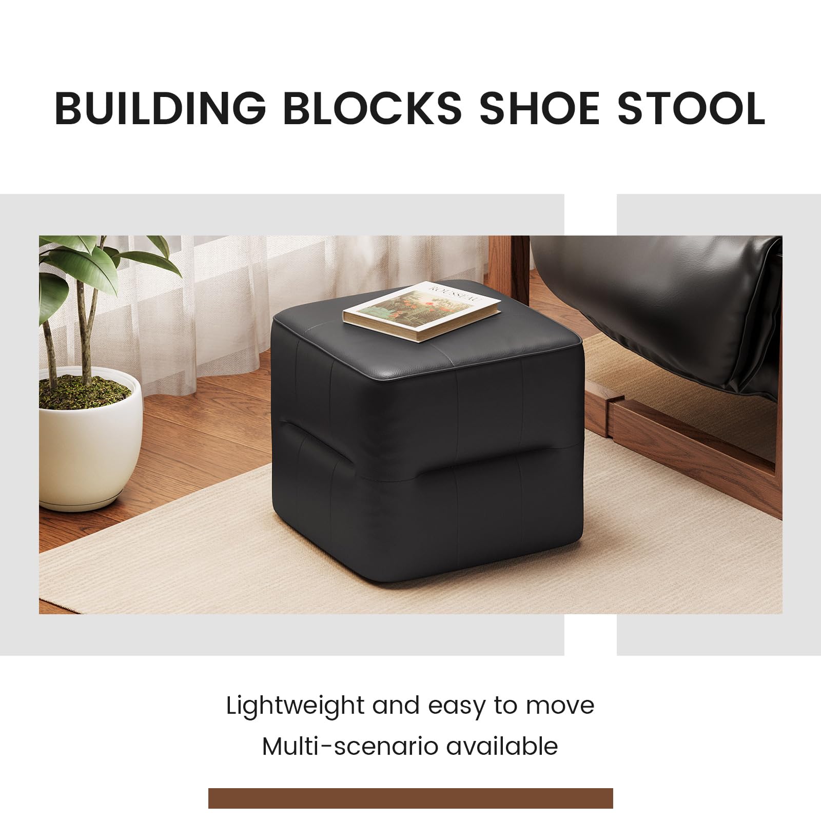 17" Square Ottoman Pouf Foot Rest