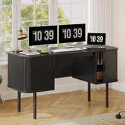 Mid-Century Executive Desk with Charging Station