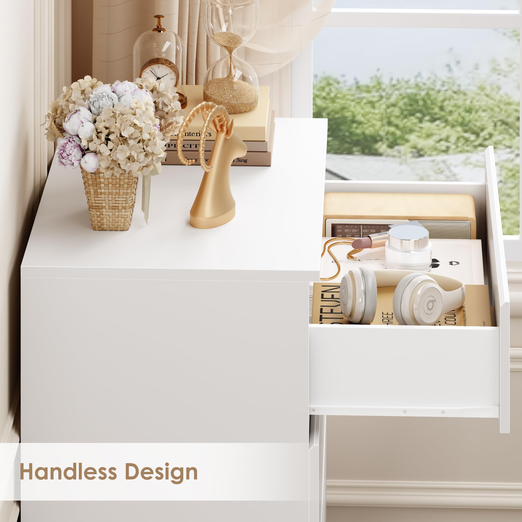 4 Drawer Dresser White Modern Storage Chest