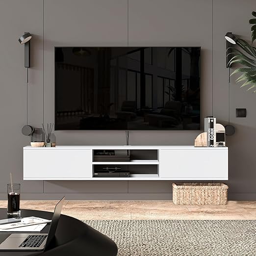 Floating TV Stand 70 Inch Wall Mounted Entertainment Center