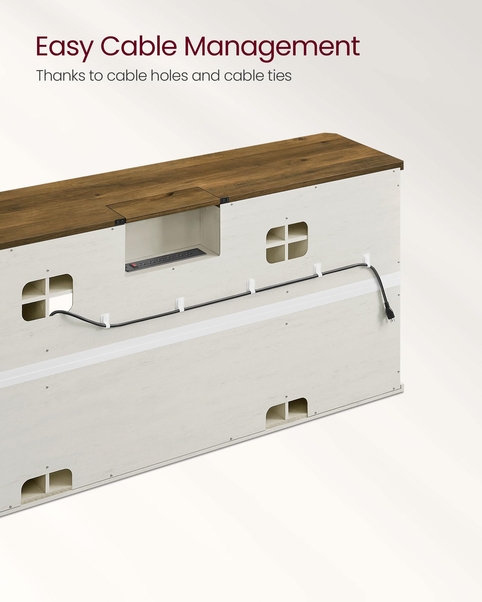 Farmhouse TV Stand with Sliding Barn Doors for 75 Inch TVs