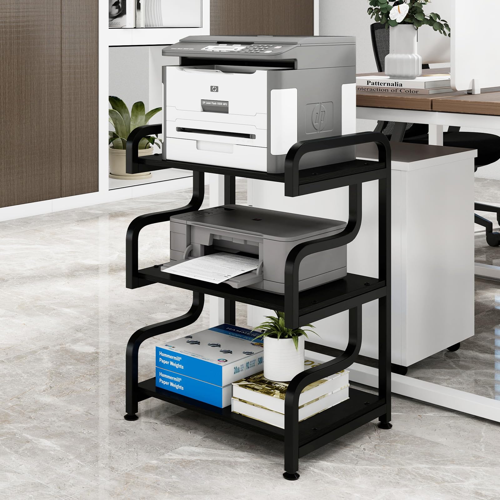 3-Tier Printer Stand with Wheels