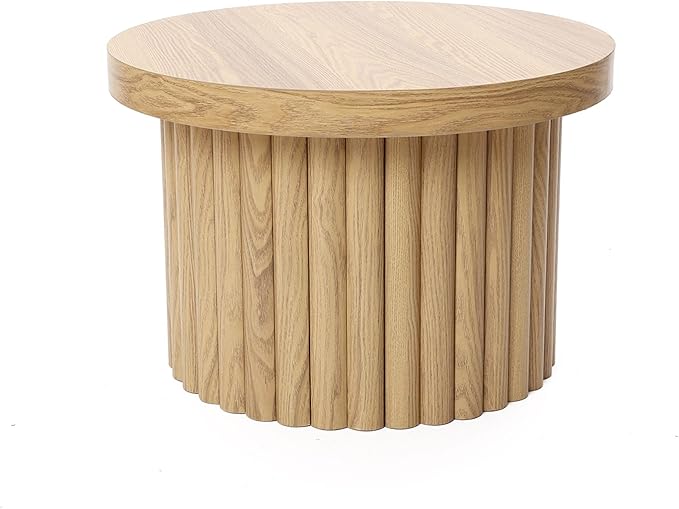 Round Fluted Side Table