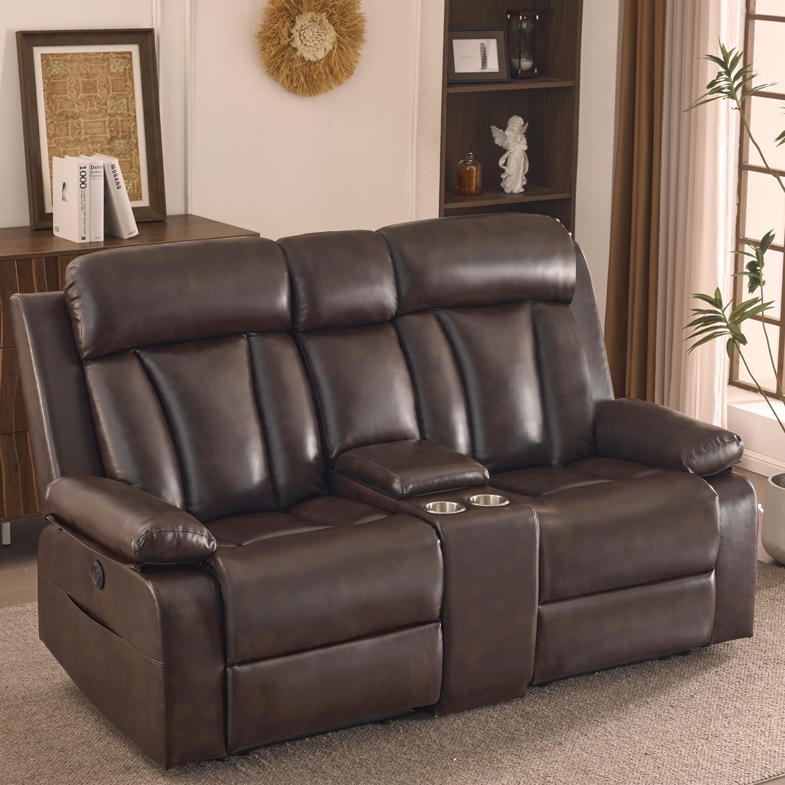 Power Reclining Loveseat with Console
