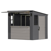 8' x 7' Cabana Entertainment Storage Shed with Bar Top